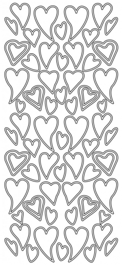Stickers Peel Off’s Ovala Hjärtan Guld Klistermärken Bröllop
