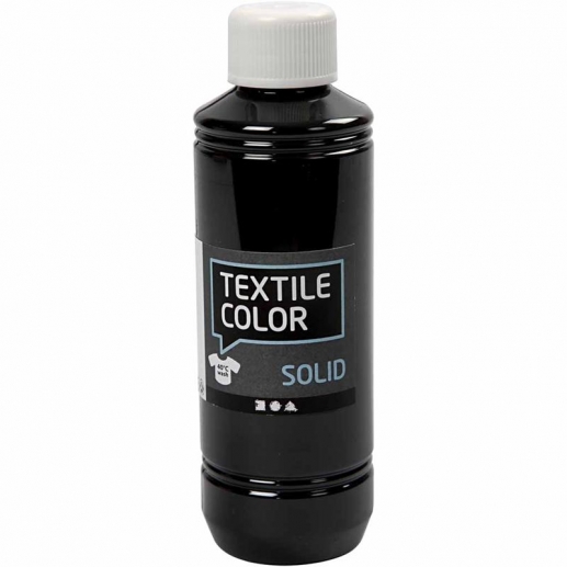Textil Färg Solid Svart 250 ml Textilfärg