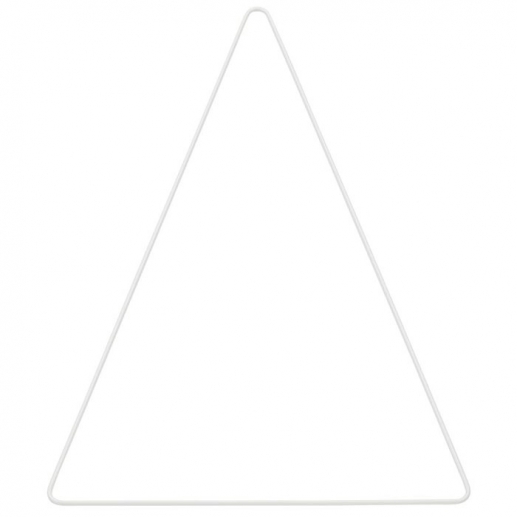 Metall Triangel - Vitlackad - 30 x 50 cm