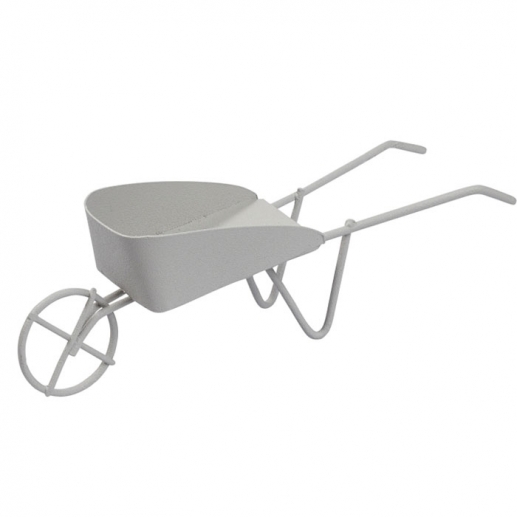 Miniatyr - Skottkärra Metall - Grå - 12,5 cm
