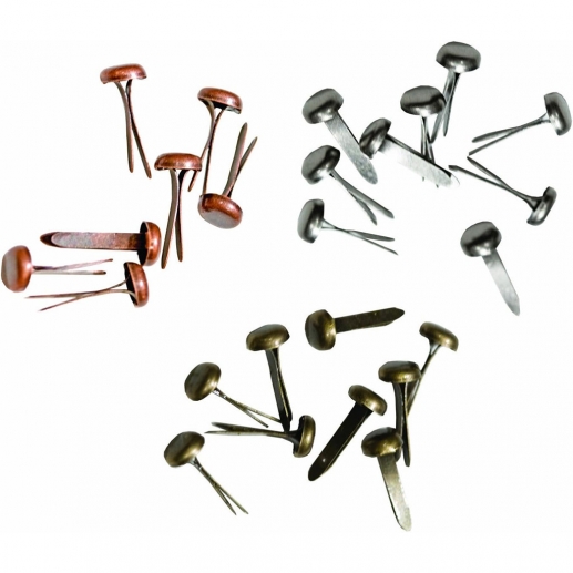 Idea-Ology Long Fasteners Brads 99 st Antique Nickel, Brass & Copper Påsnit