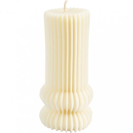 Silikonform Gjutform Ljusform - Räfflad Cylinder Med Bågar