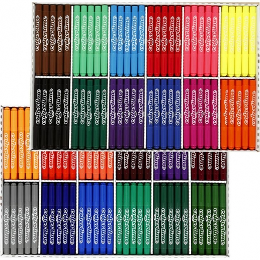Colortime tuschpennor 576 st 5 mm Mixade Färger Tuschpenna