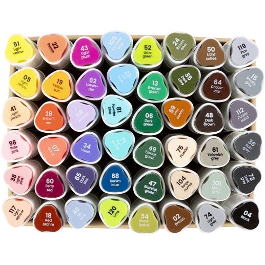 Illustrations Marker - 48 st Tuschpennor - Big Pack
