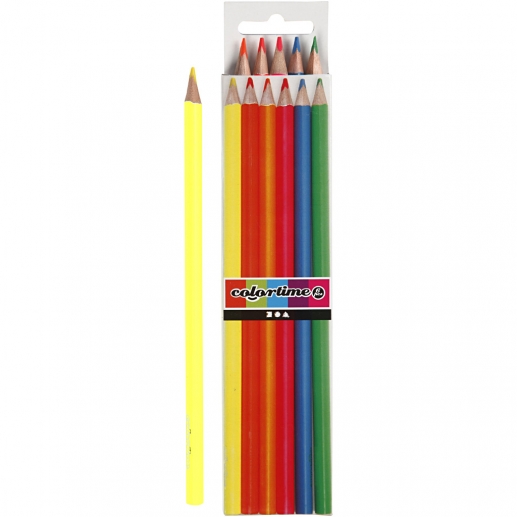 Colortime färgblyerts Kärna 3 mm Neon 6 st Färgpennor