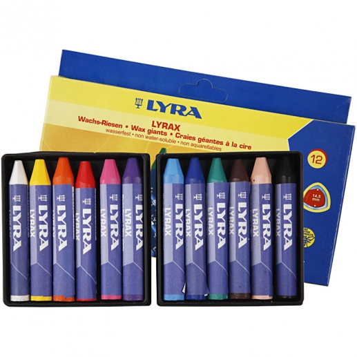 Lyra Vaxkritor Mixade Färger 12 st till scrapbooking, pyssel och hobby