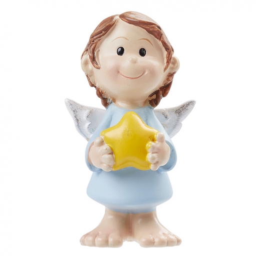 Miniatyr - Skyddsängel Polyresin - Blå - 4 cm