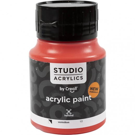 Creall Studio Akrylfärg - Semi Opaque - Vermillion (10) - 500 ml