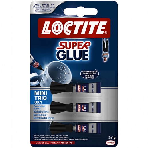 Loctite Super Glue 3 st x 1 gram Lim till scrapbooking, pyssel och hobby