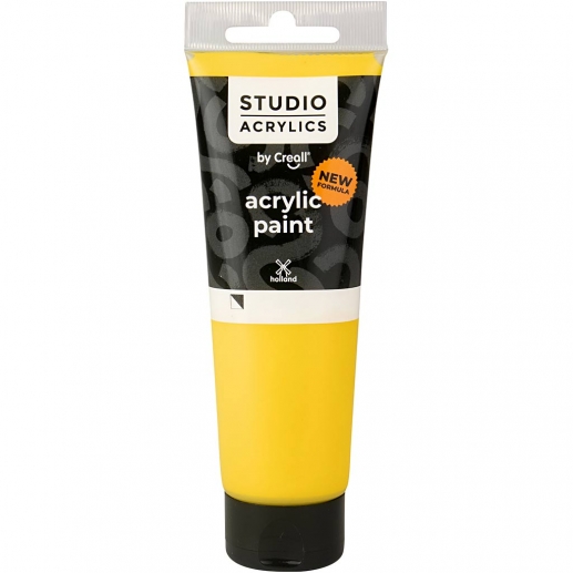Creall Studio Akrylfärg - Semi Opaque - Primary Yellow (06) - 120 ml