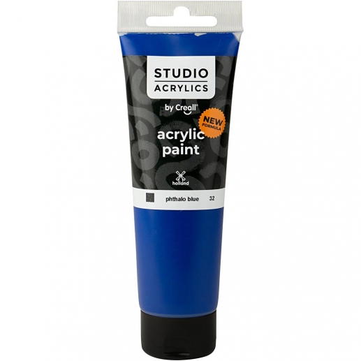 Creall Studio Akrylfärg - Täckande - Phtalo Blue (32) - 120 ml