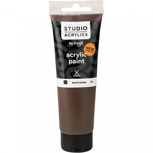 Creall Studio Akrylfärg - Täckande - Burnt Umber (69) - 120 ml