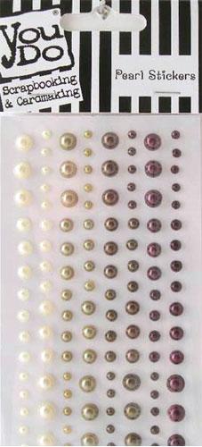 Pearls 120 st Sepia Rhinestones till scrapbooking, pyssel och hobby