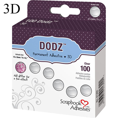 Dodz 3D Glue Dots 12mm Tjocklek 2mm 100 st Clear Syrafri