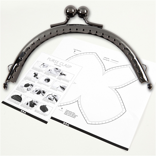 Börshandtag med syhål Bredd 10 cm Antiksilver Väskhandtag Spännen