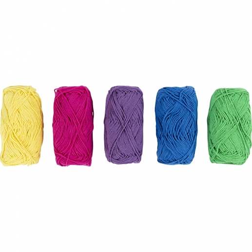 Bomullsgarn Klara Färger - 5x50 meter - Nr 8/4