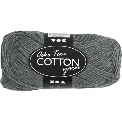 Bomullsgarn Antracitgrå L: 170 m 50g till scrapbooking, pyssel och hobby
