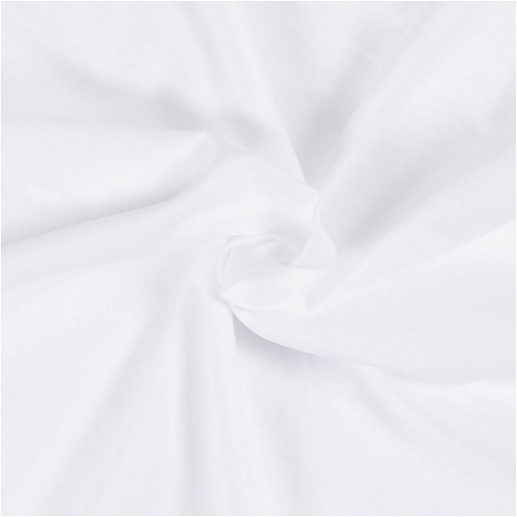 Bomullstyg 2 meter - B: 145 cm - Vit