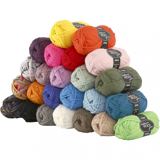 Melbourne Ullgarn L: 92 m 24 st x 50 g till scrapbooking, pyssel och hobby