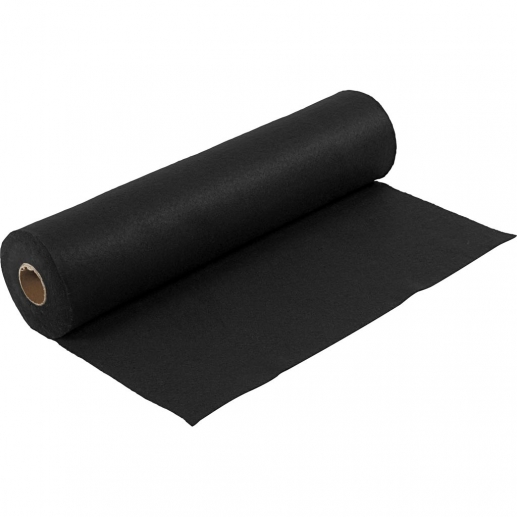 Hobbyfilt - B: 45 cm - Svart - 5 meter rulle
