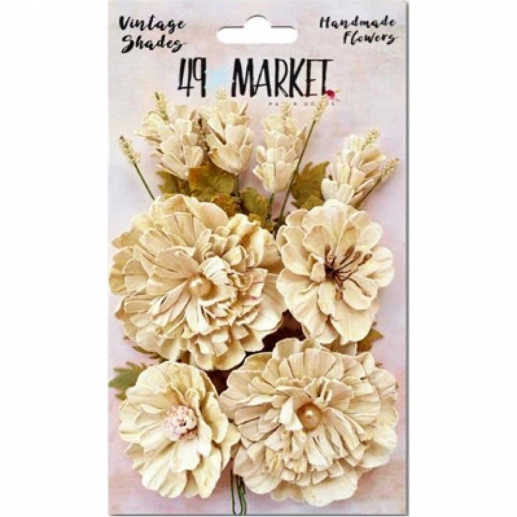 Pappersblommor Vintage Shades Bouquet Ecru