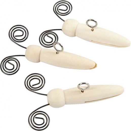 Fjärilskropp Furu L: 5,5 cm 5 st Dekorationsföremål