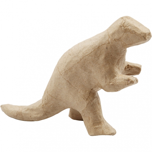 Papier Maché Dinosaurie T-Rex Höjd: 17.5 cm Dekorationsföremål