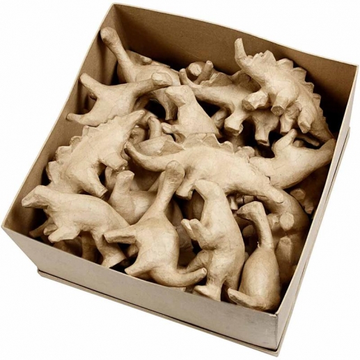 Papier Maché Dinosaurier Höjd: 12,5 cm 21 st Dekorationsföremål