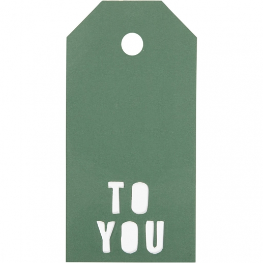 Manillamärken stl. 5x10 cm Grön TO YOU 15 st Prisetiketter