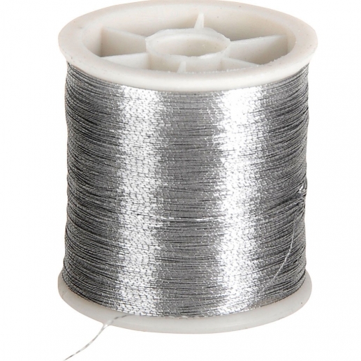 Sytråd i nylon 0,15 mm Silver 100 meter Bomull Polyester