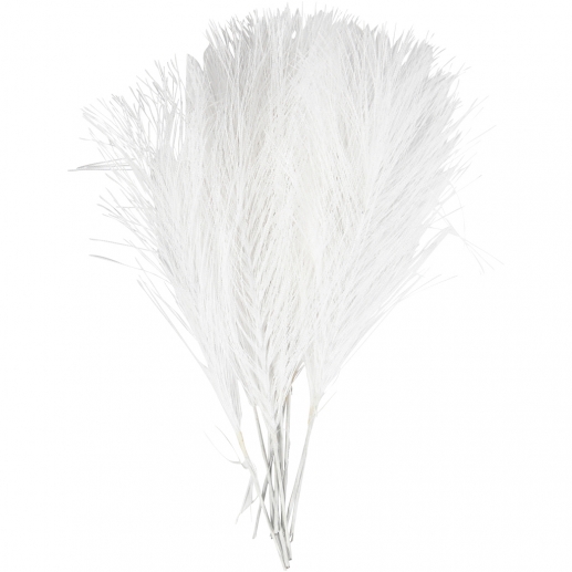 Konstgjorda fjädrar Vit 15x8 cm 10 st till scrapbooking, pyssel och hobby