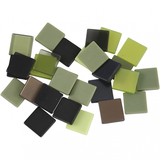 Minimosaik stl. 10 x mm Grön harmoni 25 g Mosaikstenar