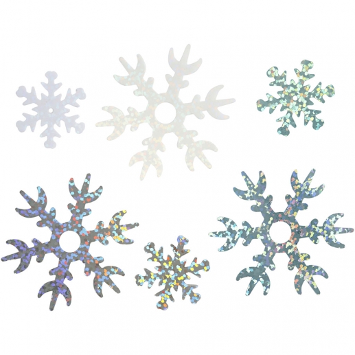 Julpaljetter - Holografiska Snöflingor Frost - 30 gram