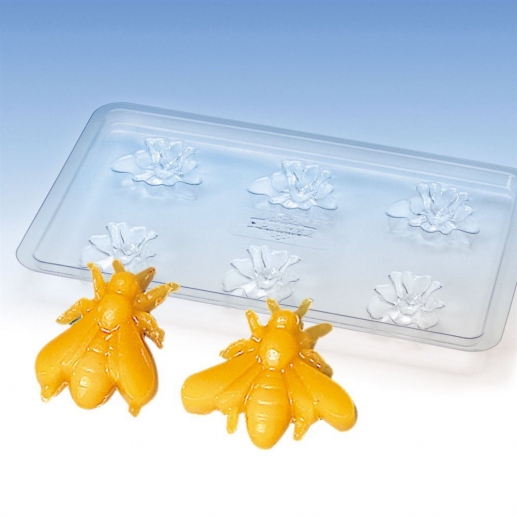 Gjutform 16 x 11 cm - För Ljus, Tvål - 6 st Bin