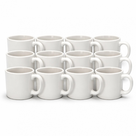 Muggar H: 7 cm dia. 6 Vit 12st Kök Badrum