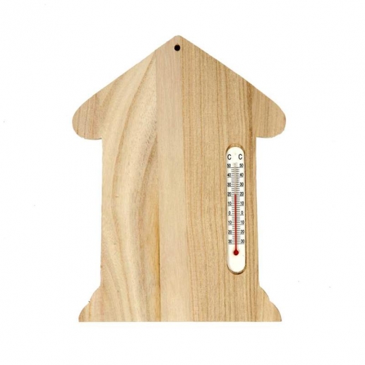 Trähus med termometer stl. 23,5x16,5 cm Kejsarträd Bruksartiklar
