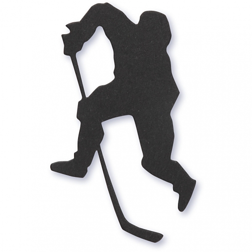 Die cuts Silhouette Ishockeyspelare 10 st Pappersfigurer