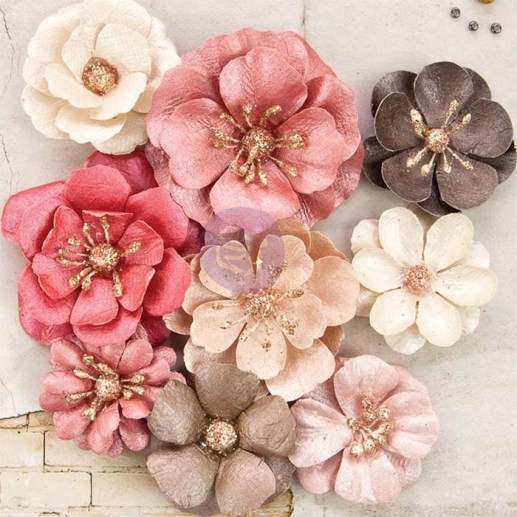 Pappersblommor pappersrosor Prima Rossi Belle Harper 9 st