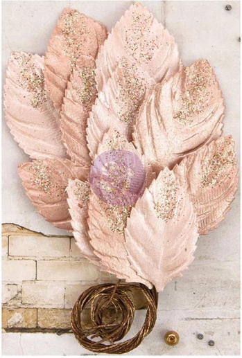 Pappersblommor pappersrosor Glittered Leaf Stems Genevieve