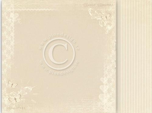 Papper Pion Vintage Wedding Forever and Always Bröllop Kärlek Alla Hjärtans Dag