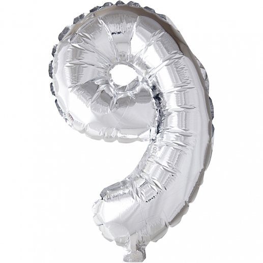 Folieballong 9 H: 41 cm Silver Ballonger