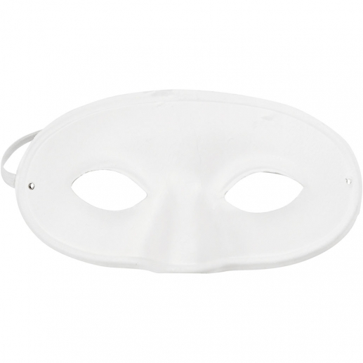Halvmasker av papp H: 9,5 cm B: 18,5 10 st Masker