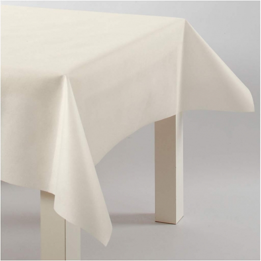 Duk av imiterat tyg Creme 10 meter Bredd: 125 cm Bordslöpare