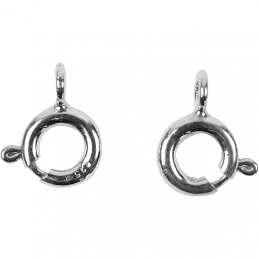 Fjäderlås 6 mm Sterlingsilver 10 st Karbinhake