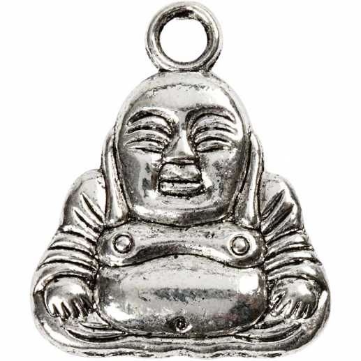 Charms 1 st Buddha 25mm Metall till scrapbooking, pyssel och hobby