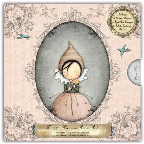 Paper Pad 6”x6” Santoro London Mirabelle Pappersblock 4 8 Tum