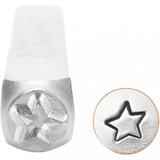 Prägelstämpel stl. 3 mm L: 65 Stjärna Prägelstämplar