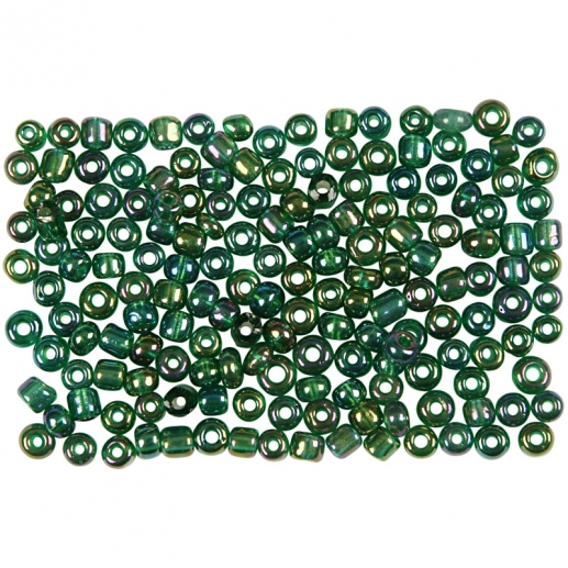 Seed Beads 3 mm Grönolja 500 gram till scrapbooking, pyssel och hobby