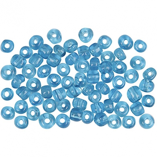Seed Beads 4 mm Klar Turkos 500 gram till scrapbooking, pyssel och hobby