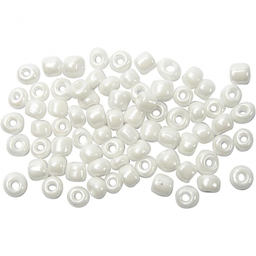 Seed Beads 4 mm Pärlemovit 500 gram till scrapbooking, pyssel och hobby